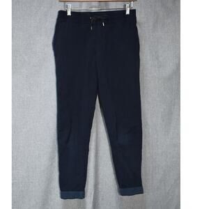 James Perse Navy Drawstring Cotton Jogger Pants 0 XS